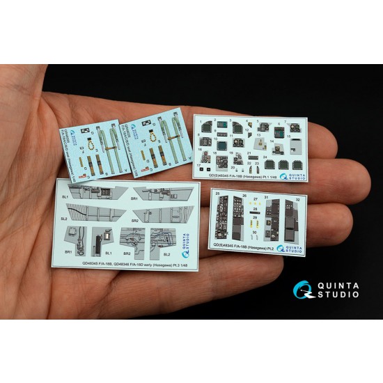 1/48 F/A-18B Hornet Interior Detail Parts for Hasegawa kits