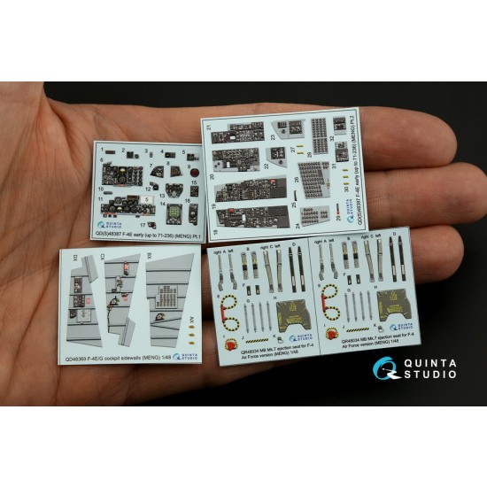 1/48 F-4E early with slatted wing Interior Parts (3D decal) for Meng kits