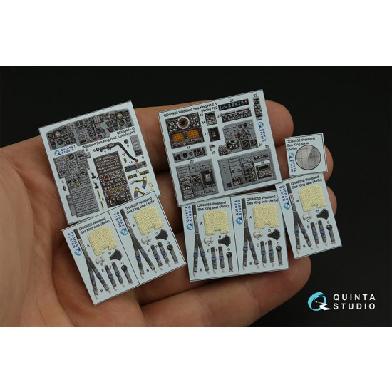 1/48 Westland Sea King HAS.5 Interior Details on 3D Decal for Airfix kits