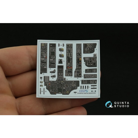 1/35 AH-64A Apache Interior Parts (3D decal) Small version for Academy kits