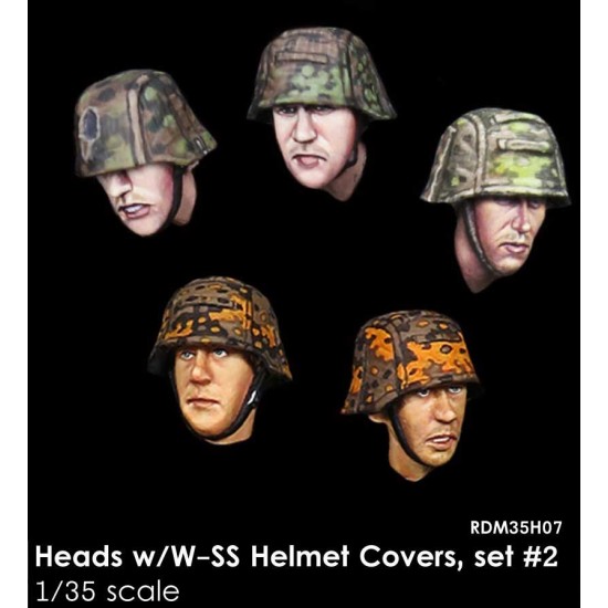 1/35 Heads with WSS Helmet Cover set #2 (5pcs)