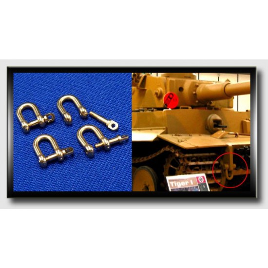 1/35 Shackles I (4pcs) Used in Different Military Vehicles