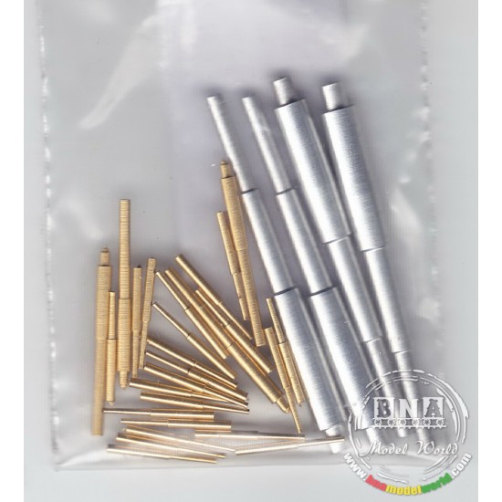 Gun Barrels for 1/200 Ad. Uszakow, Ad. Sieniawin, G. Ad. Graf Apraskin (52pcs)