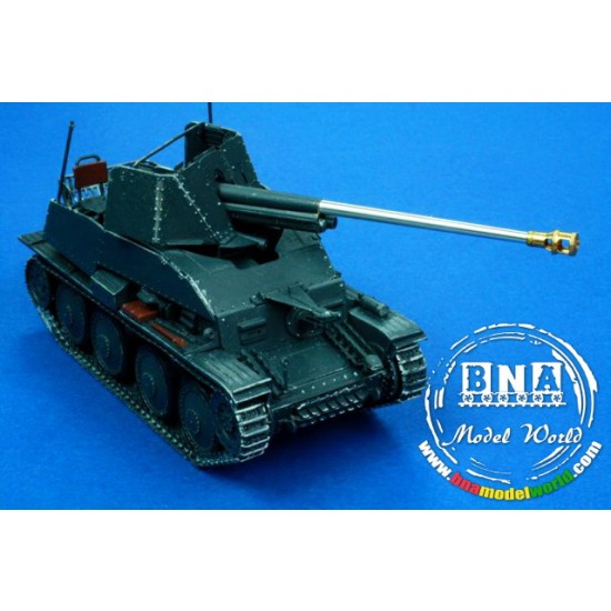 Gun Barrel - 1/48 7.62cm PaK36(r) Early Model for SdKfz.139 Marder III