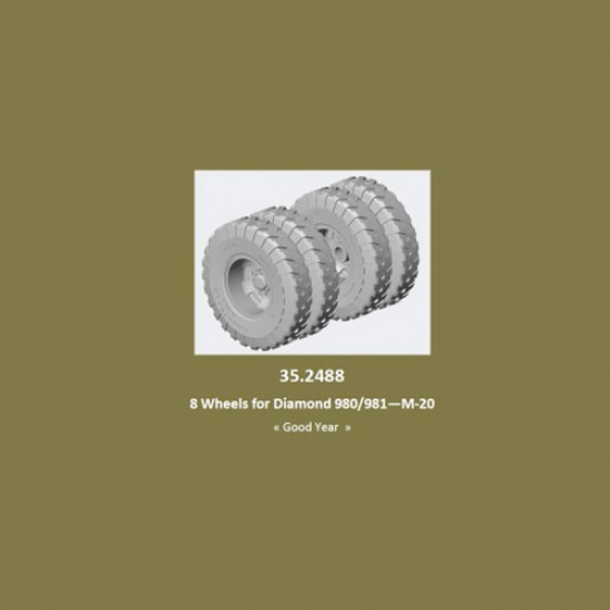 1/35 Diamond 980/981-M-20 8 Wheels (Goodyear tyres) for Merit / I Love Kit