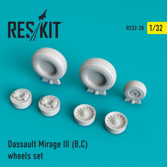 1/32 Mirage III (B/C) Wheels set for Italeri kits