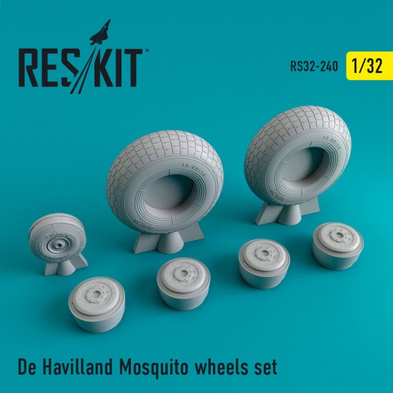 1/32 De Havilland Mosquito Wheels set for Revell/Tamiya/Trumpeter kits