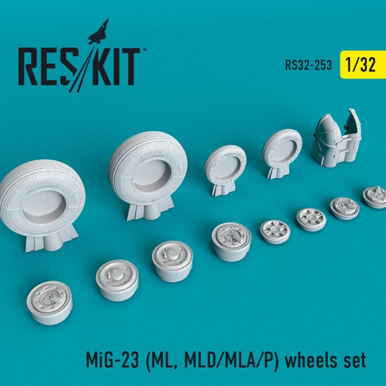 1/32 Mikoyan-Gurevich MiG-23 (ML, MLD/MLA/P) Wheels set for Trumpeter kits