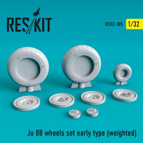 1/32 Junkers Ju 88 Wheels set Early type (weighted) for Revell kits