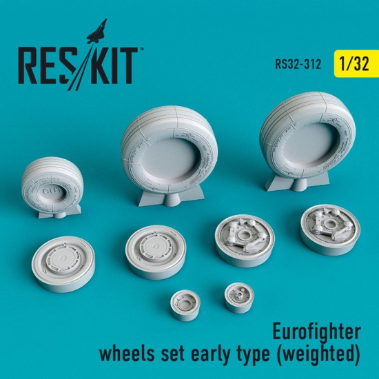 1/32 Eurofighter Wheels set Early type (weighted) for Revell kits