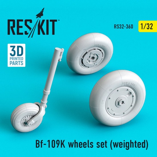 1/32 Messerschmitt Bf-109K Wheels set (weighted) for Trumpeter kits