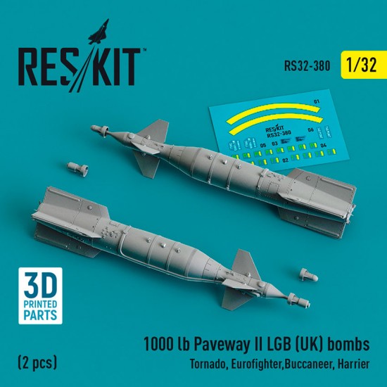 1/32 British 1000 LB Paveway II LGB Bombs for Tornado/Eurofighter/Buccaneer/Harrier