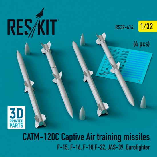 1/32 CATM-120C Captive Air Training Missiles for F-15/16/18/22/ JAS-39/ Eurofighter