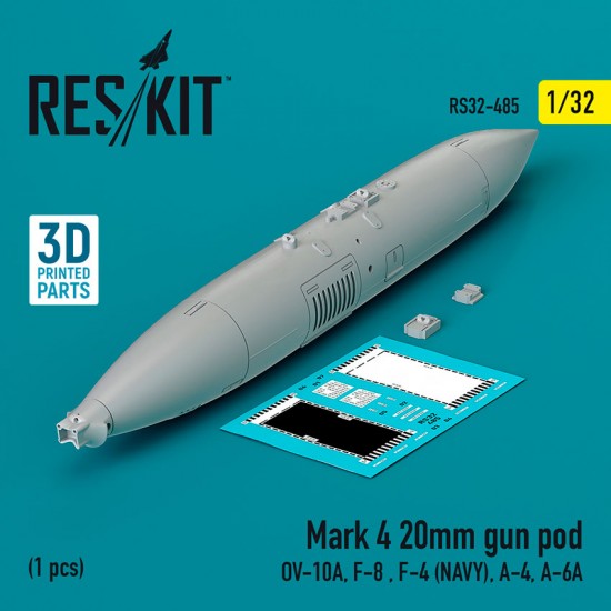 1/32 Mark 4 20mm Gun Pod (1pc) for OV-10A/ F-8 / USN F-4/ A-4/ A-6A