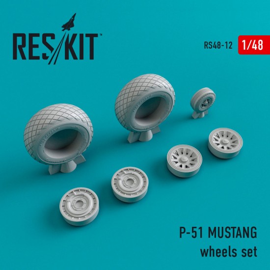 1/48 North American P-51 MUSTANG Wheels for Tamiya/Hasegawa/ICM/Monogram/Hobby Boss