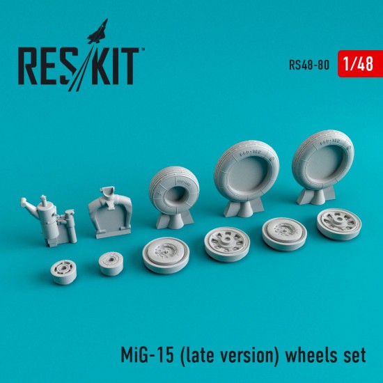 1/48 MiG-15 (late) Wheels Set for Hasegawa/Monogram/Tamiya/Trumpeter kits