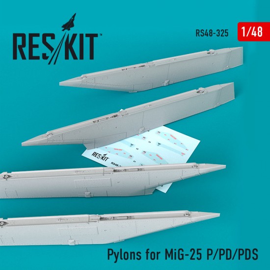 1/48 Mikoyan-Gurevich MiG-25 P/PD/PDS Pylons for ICM kits