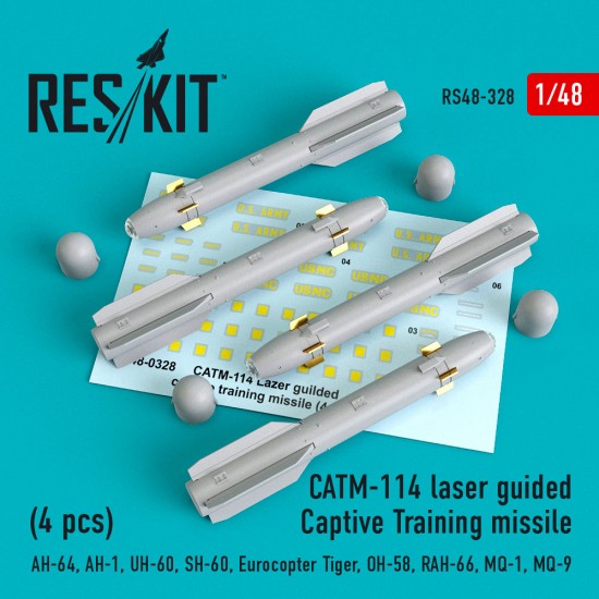 1/48 CATM-114 Laser Guided Captive Training Missiles (4pcs) for Airfix/Italeri