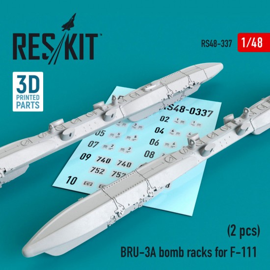 1/48 F-111 Aardvark BRU-3A Bomb Racks for (2pcs) (3D Printing)