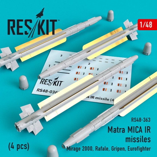 1/48 Mirage 2000/III/Rafale/Harrier/Jaguar Matra MICA IR Missiles (4pcs)