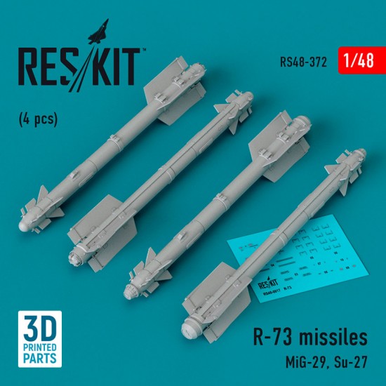 1/48 R-73 Missiles (4pcs) for MIG-29/ Su-27