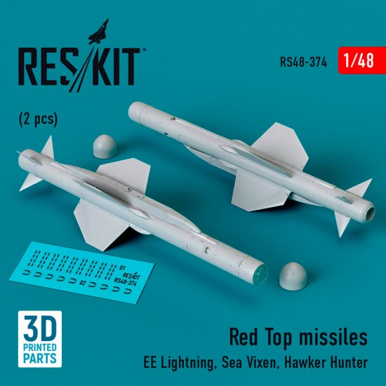 1/48 Red Top Missiles (2pcs) for EE Lightning/ Sea Vixen/ Hawker Hunter