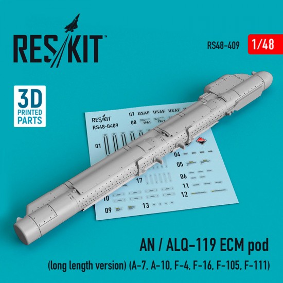 1/48 AN / ALQ-119 ECM Pod (long length version) for A-7, A-10, F-4, F-16, F-105, F-111