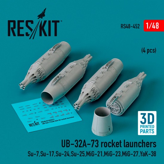 1/48 UB-32A-73 Rocket Launchers for Su-7/Su-17/Su-24/Su-25/MIG-21/MIG-23/MIG-27/Yak-38