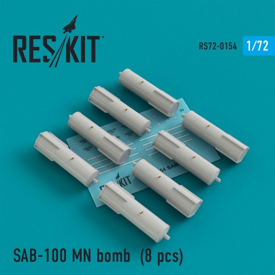 1/72 Su-7/17/24/25/27/30/34/MiG-21/27/Yak-38/Jak-130 SAB-100 MN Bomb (8 pcs)