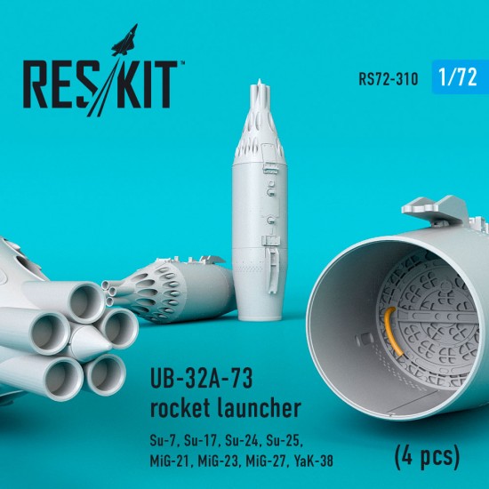 1/72 UB-32A-73 Rocket Launcher (4pcs) for Su-7/17/24/25/MiG-21/23/27/YaK-38