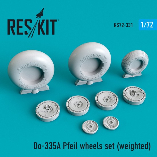 1/72 Do-335 A Pfeil Wheels set (weighted) for Dragon/Revell/HobbyBoss kits