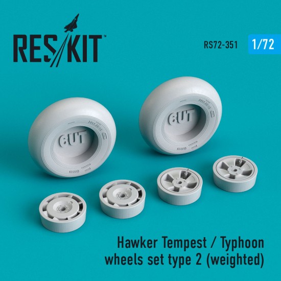 1/72 Hawker Tempest/Typhoon Wheels #2 (weighted) for Special Hobby/Academy/Airfix/KP