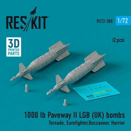 1/72 1000 LB Paveway II LGB British Bombs for Tornado/ Eurofighter/Buccaneer/ Harrier