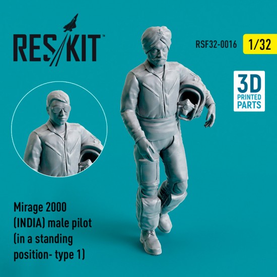 1/32 Mirage 2000 (INDIA) Male Pilot (in a standing position- type 1)