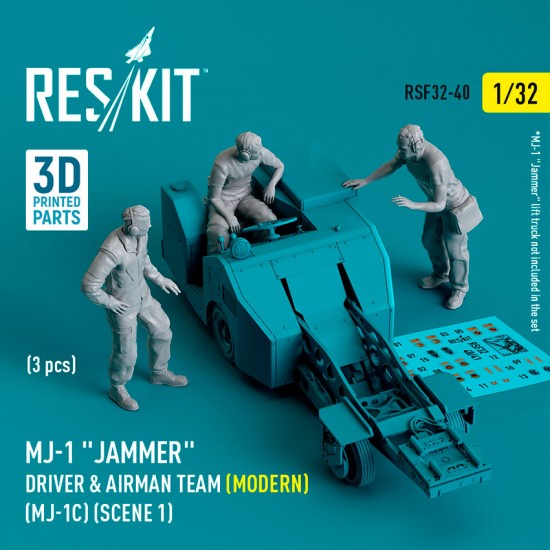 1/32 Modern MJ-1 Jammer Driver and Airman Team (MJ-1C) Scene 1 (3 figures)