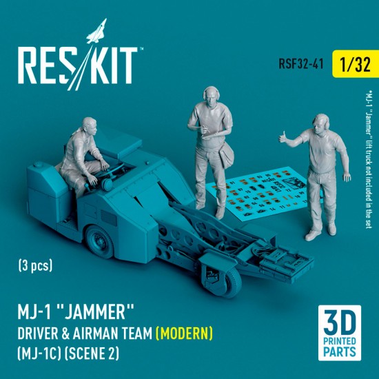 1/32 Modern MJ-1 Jammer Driver and Airman Team (MJ-1C) Scene 2 (3 figures)