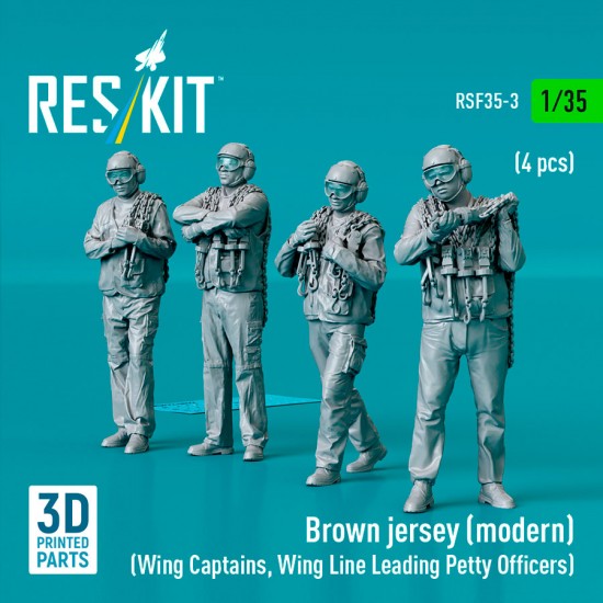 1/35 Modern Brown Jersey, Wing Captains, Wing Line Leading Petty Officers (4 figures)