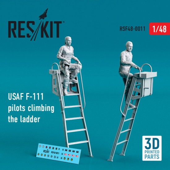 1/48 USAF F-111 Pilots Climbing the Ladder (2pcs, 3D Printing)