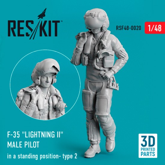 1/48 F-35 Lightning II Male Pilot (In A Standing Position - Type 2)