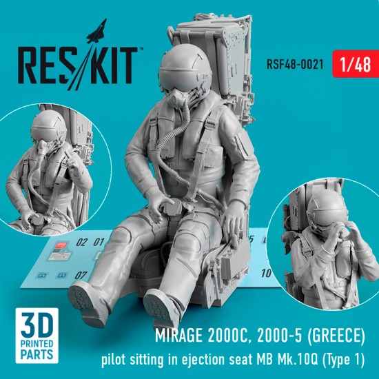 1/48 Mirage 2000C, 2000-5 (Greece) Pilot Sitting in Ejection Seat MB Mk.10Q (Type 1)