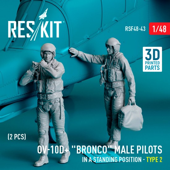 1/48 OV-10D+ Bronco Male Pilots In A Standing Position - Type 2 (2 figures)