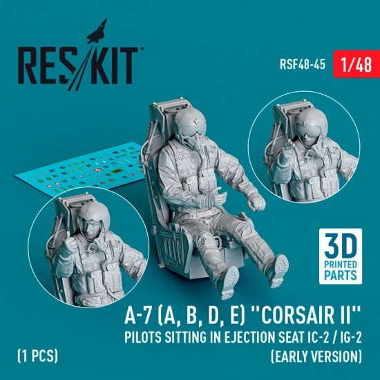 1/48 A-7 (A/ B/ D/ E) Corsair II Pilots Sitting In Ejection Seat IC-2 / IG-2 Early