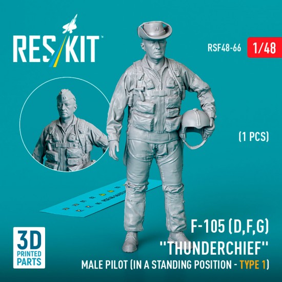 1/48 F-105 (D,F,G) Thunderchief Male Pilot (In A Standing Position - Type 1)