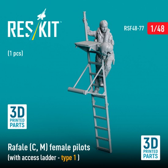 1/48 Rafale (C, M) Female Pilot (with access ladder - type 1, 1pc)