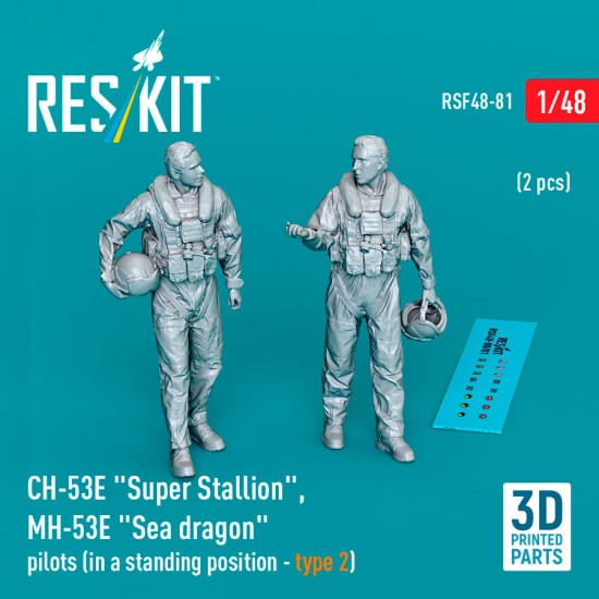 1/48 CH-53E Super Stallion, MH-53E Sea Dragon Pilots, Standing #2 (2 figures)