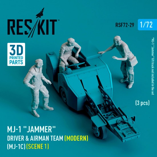 1/72 Modern MJ-1 Jammer Driver and Airman Team (MJ-1C) Scene 1 (3 figures)