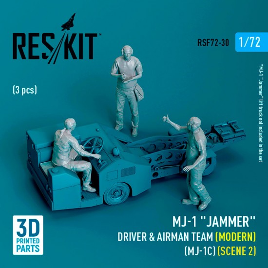 1/72 Modern MJ-1 Jammer Driver and Airman Team (MJ-1C) Scene 2 (3 figures)