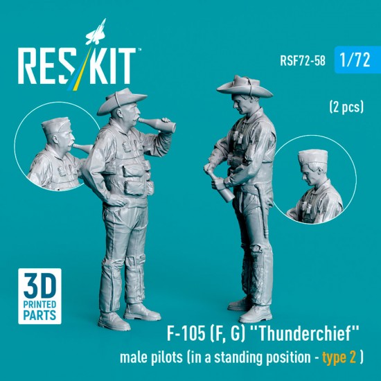 1/72 F-105 (F, G) Thunderchief Male Pilots, Standing #2 (2 figures)