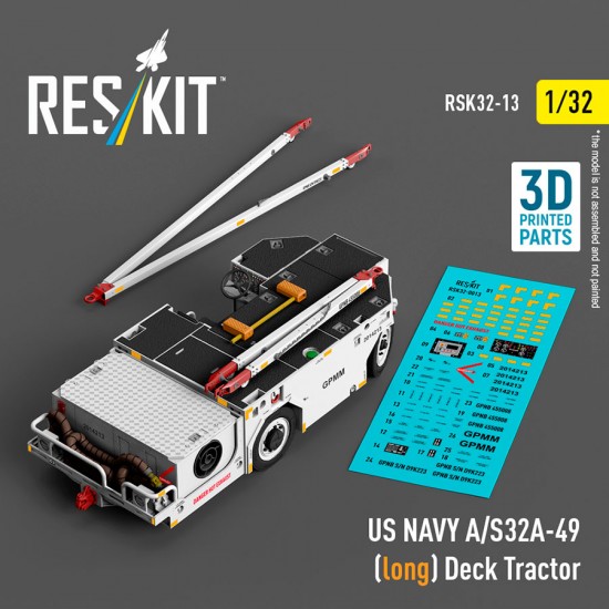 1/32 US Navy A/S32A-49 (long) Deck Tractor (3D Printed model kit)