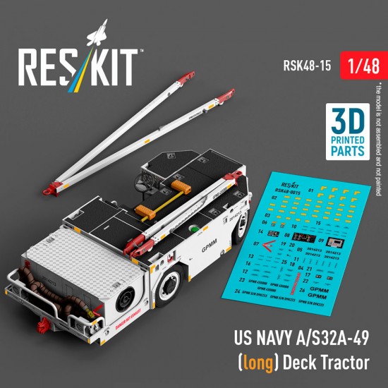 1/48 US Navy A/S32A-49 (long) Deck Tractor (3D Printed model kit)